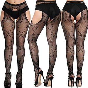 Sexy zwarte lingerie, lingerie dames, asudaro vrouwen netkousen netpanty jarretelkousen, doorzichtige kant, visnet hoge panty straps kousen, grote maten, verpakking van 3 stuks