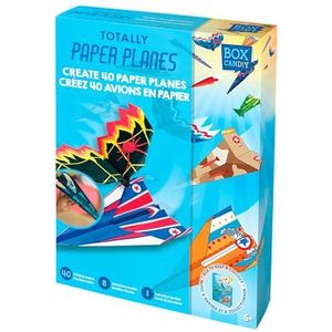 Box Candiy: Totally Paper Planes – maak vliegtuigen van papier, met 40 vouwpapieren, 8 vliegtuigmodellen en 1 instructieboek, in geschenkdoos, 4 x 17 x 23 cm, 6+