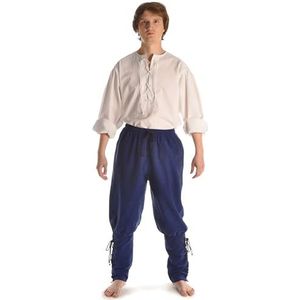 HEMAD Vikingbroek piratenbroek middeleeuws model: Loki, blauw, L-XL