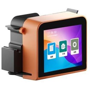 Mini-handheld-inkjetprinter om productiedatum en batchnummer QR-code op broodverpakkingszak af te drukken Breed printmateriaal(Orange)