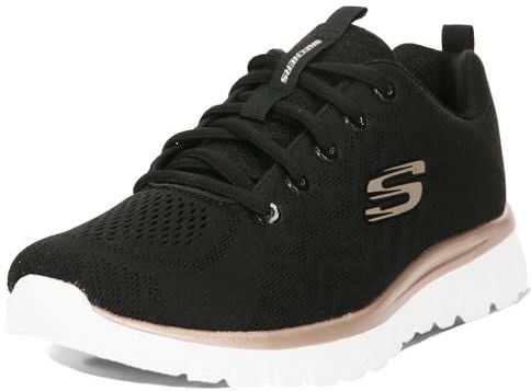 Skechers - Graceful Get Connected - Sportieve Trainingsschoen - Zwart/Mauve