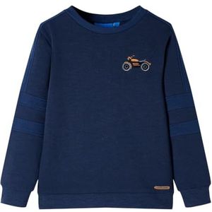 Kindertrui 92 gemêleerd marineblauw