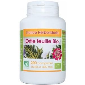 France Herboristerie Biologische brandnetel, 400 mg, 200 tabletten