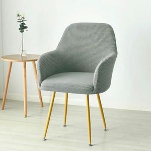 Polar Fleece hoge arm stoelhoes stretch x bureaustoel hoes elastische afneembare stoelbeschermerhoezen voor woonkamer-lichtgrijze stoelhoes-1pc