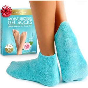 Hydraterende Gel Siliconen Aloë Spa Sokken (tot maat 8,5) doordrenkt met vitamine E & JoJobaolie - Zelfverzorgingsgeschenken voor vrouwen, spa-cadeaus