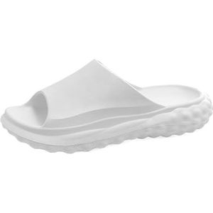 Slipper for heren Zomer Indoor Outdoor Mans Casual schoenen Trendy all-match platform Lichtgewicht antislip (Color : WHITE, Size : 42-43)