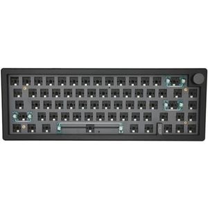 Toetsenbordkit, Drie Modi 5.0-verbinding Toetsenbord DIY-kit Hot-swappable ABS-omhulsel met Knop voor Kantoor (BLACK)