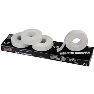 ALPIDEX 4 Stuk Sport Tape Set 1,5 cm x 10 m Zinc Oxid Tape Vingertape, Kleur:Wit