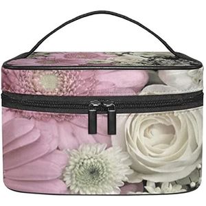Boeket make-up organizer tas, reismake-up tas organizer case draagbare cosmetische tas voor vrouwen en meisjes toiletartikelen, Meerkleurig, 22.5x15x13.8cm/8.9x5.9x5.4in