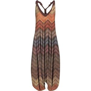 Dames Casual Losse Jumpsuit Boho Lange Print Overall Mouwloze Zomerbroek voor Vrouwen Licht One Piece Rompers Zomer Overall- geel, 3XL