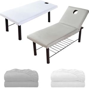 2 stuks wasbare massagestoelhoezen, microvezel gezichtsbedekking voor massagestoel, massage-laken met gezichtsgat, elastische massagetafel, voor schoonheidssalons, massages, fysiotherapieligstoelen