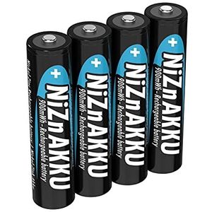 ANSMANN Nikkel-zink accu AAA 1,6 V 900 mWh (550 mAh) penlite NiZn/Ni-Zn accu AA oplaadbare batterijen AAA - ter vervanging van niet-oplaadbare batterijen van 1,5 V (4 stuks)