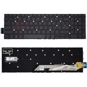US Laptop Toetsenbord voor Inspiron15-7000 7566 7567 7568 7577 5567 7587 7570 7580 3580 3581 3582 3583 3584 3585 Achtergrondverlichting(US Red Word)