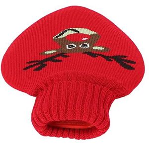 Warmwaterkruik, pijn verlichten 800ml rubberen warmwaterkruik Spatwaterdichte lip voor de winter(elanden)