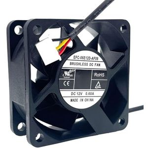 EFC-06E12D-AF09 6025 12V 0.60A 60X60X25mm 60mm 6cm Server Inverter Voeding PSU Axiale Koelventilator