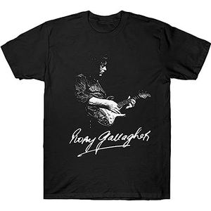Rory Gallagher Mens T Shirt Gitarist Gitaar 1970 'S 1980 Retro Vintage Verjaardag, Zwart, XXL