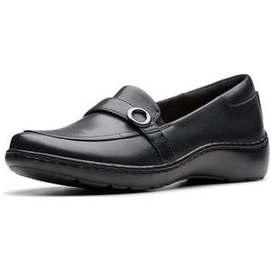 Clarks Women's Cora Amanda Loafer, Black Leather, 7