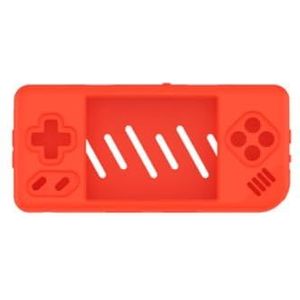 Siliconen beschermhoes geschikt voor ANBERNIC RG28XX Gaming Console valbescherming Eenvoudige effen kleur beschermhoes accessoires (oranje)