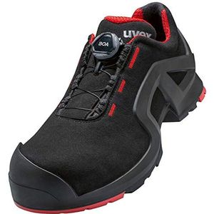 Uvex 1 X-Tended Support BOA Werkschoenen S3 voor dames en heren, licht en antislip, Nero Rosso, 48 EU