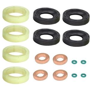 Brandstofinjector Injectieventiel Geschikt voor CITROEN BERLINGO C3 C4 PICASSO voor PEUGEOT 207 307 407 2008-2013 1.6HDI ORING BRANDSTOFINJECTOR AFDICHTINGSRING SET