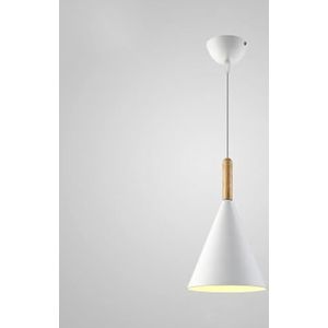 TONFON Minimalisme Moderne hanglamp Mid Century Droplight Verstelbare kroonluchter Metaal E27 Hanglamp for keukeneiland Woonkamer Slaapkamer Nachtkastje Eetkamer Hal Plafondlamp(Color:White)