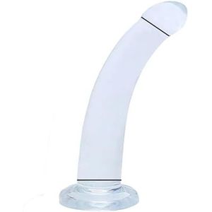 Beginner to Expert | Unisex Strap On Dildo Harness Kit Option | 5 to 7in Silicone Strap On for Pegging Play | Adjustable Harness | Anal Dildo Adult Sex Toy | Waterproof | Transparent (Without Belt, L)