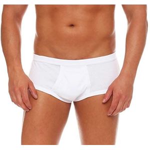 Good Deal Market 6 stuks Traditionele Fijnrib Onderbroeken voor Heren De Witte Slip met gulp van Puur Katoen is Een must-have voor de goed gesorteerde Waskast Gr. 8/XXL, 6 heren slip met gulp wit, XXL