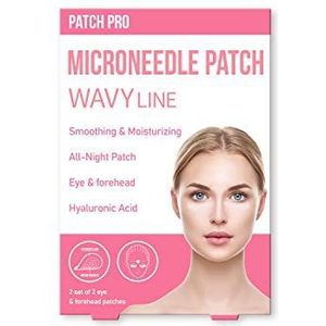 PATCH PRO Wavy Line Microneedle Patch Nachtbehandeling voor voorhoofdrimpels, oogrimpels en slappe huid