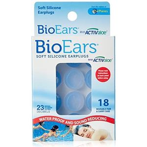 BioEars zachte siliconen oordopjes 6 Count (Pack of 3) Blauw