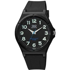 Q&Q Analoog digitaal horloge voor heren, automatisch, met niet-toepasbare armband S7227756, Meerkleurig, Strepen