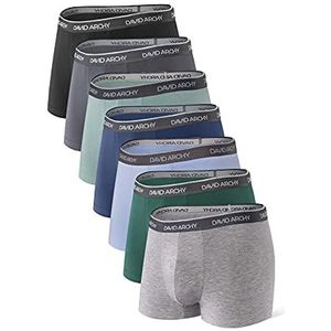 DAVID ARCHY Herenboxers, herenslips, herenondergoed, bamboe herenboxershorts, ultrazacht en ademend, multipack, Veelkleurig - 7 Pack, M