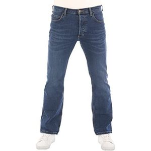 Lee Heren Jeans Bootcut Denver broek blauw jeansbroek mannen katoen stretch denim blauw w30 w31 w32 w33 w34 w36 w38 w40 w42 w44, Aged Alva (Lss1hdbf3), 32W / 30L