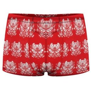Noorse volkskunst patroon heren boxer slips sexy shorts mesh boxers ondergoed ademende onderbroek string