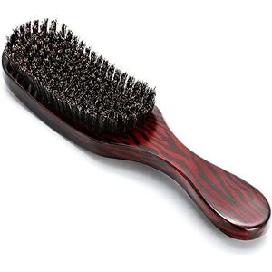 Boar Bri stle Wave Brush voor Mannen Vrouwen Grote Gebogen Beuken Kam Bruin Haar Styling Kam Borstel