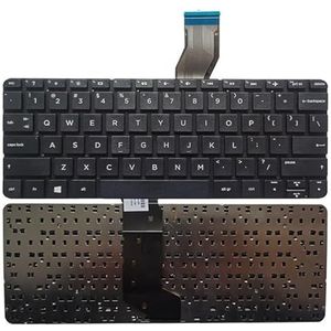 Amerikaans/Spaans/Latijns laptoptoetsenbord voor HP voor Stream 11-D 11-D010WM 11-R 11-R010NR 11-P 11-Y 792906-001 794447-001 zonder frame(Black US)