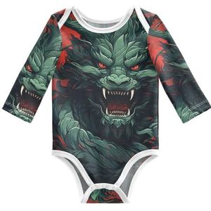 KAAVIYO Cool Boze Draken Baby Lange Mouwen Unisex Nieuwe Katoenen Bodysuit voor Kinderen 3-24 Maanden Zomer, Patroon, 9 Maanden