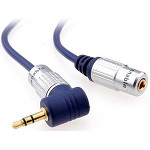 Pure hoek 90 graden 3,5 mm jack naar stekker hoofdtelefoon verlengkabel 5 m [5 meter/5m]