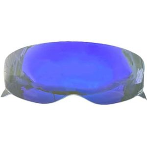 Motorhelm vizier lens, Helmvizier, Verborgen Helmschild Binnenlens Vizier Uv-Cut Helmgezicht Motorhelmschild Accessoires Onderdelen (Alleen for Goud-daggebruik)(Revo Clear Blue-day and Night)