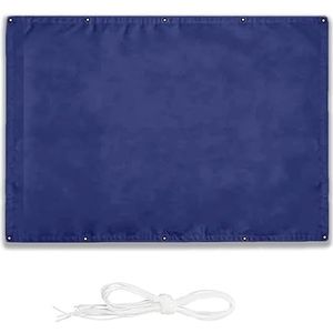 Zonnezeil Rechthoek Waterdicht, 100% Polyester Uv-Bestendig 1.5×3.4MRechthoekige Parasolu met oogje en touwen voor Balkon,Binnenplaats,Kas,Voertuig, Dark blue