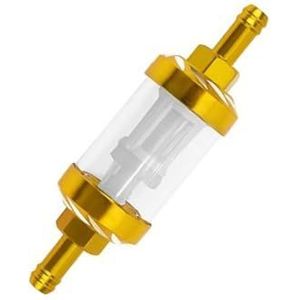 Voor Alconstar Motorfiets Gas Brandstof Benzine Oliefilter 6mm/8mm voor CNC Aluminiumlegering Glas voor ATV voor Honda voor Kawasaki voor YAMAHA voor SUZUKI(6mm Gold)