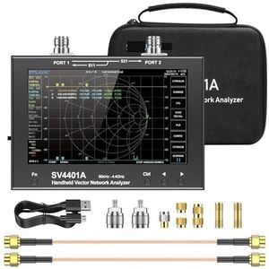 Vectornetwerkanalysator 7 ""Touch LCD 50 KHz-4,4 GHz VNA VNA Vector Netwerk Antenne Analyzer UHF HF VHF SWR 100db Dynamische NanovNA Tester