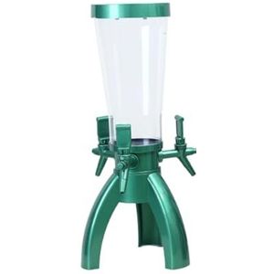 ZQXYXFUS Biertorendispenser met koelbuis en 3 tapkranen, drankdispenser voor bier van vat, voor bar, party, buffet, restaurant, inhoud: 3 l (groen)