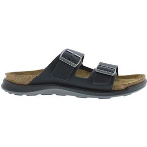 Birkenstock Unisex Arizona CT W waxy lederen sandalen, Zwart, 37 EU