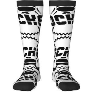 Hockey volwassen grappige 3d sokken crew sokken nieuwigheid sokken gag geschenken, zachte gezellige sokken., Zwart, Eén Maat