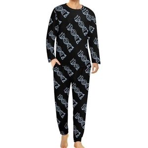 It's My DNA Comfortabele herenpyjama-set met ronde hals en lange mouwen, loungewear met zakken, S