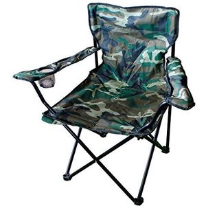 Mojawo Vissersstoel, campingstoel, vouwstoel, vissersstoel, regiestoel met bekerhouder en tas, kleuren, visstoelen: camouflage