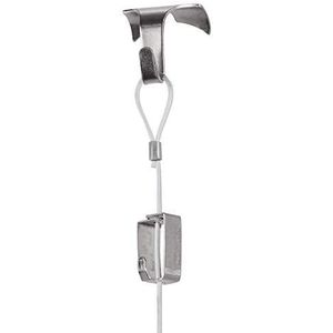 STAS kantlathaak haak - 10x kantlathaak, 10x perlon koord met lus, 10x smartspring - Wit 10x / 150cm - Wit 10x / 150cm