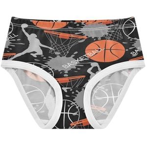YOUJUNER Meisjesondergoed Sport Bal Basketbal Print Peuter Onderbroek Katoenen Broek Kleine Meisjes Slips Comfort Kids Onderbroek, Meerkleurig, 5 jaar