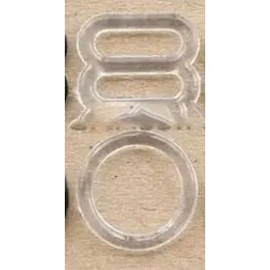 ORGEFY 20 stuks/l (5 maten), BH-gespen, binnengespen van kunststof, knopen voor ondergoed, accessoires (ss-3050), 10 mm, transparant, 1 set