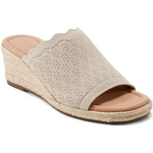 Easy Spirit Shanice2 Espardrille damessandalen met sleehak, naturel, 41.5 EU Breed